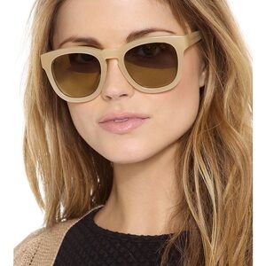 Wildfox Tan Square Sunglasses with Gradient Lenses